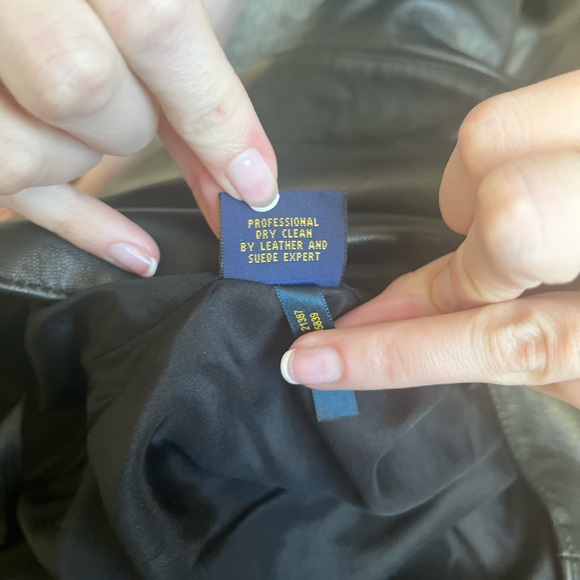 Ralph Lauren Women's Black A-Line Lamb Leather Skirt/Silk Inlining Sz 6 - Picture 6 of 8